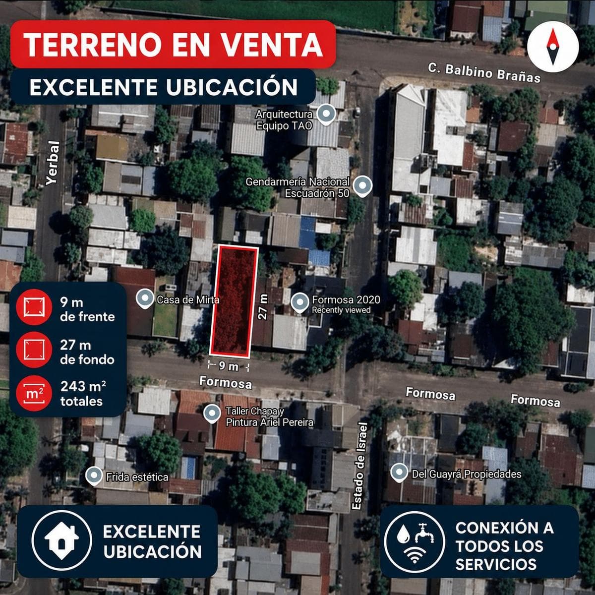 TF768 - TERRENO EN VENTA - AV. MAIPÚ Y AV. URUGUAY