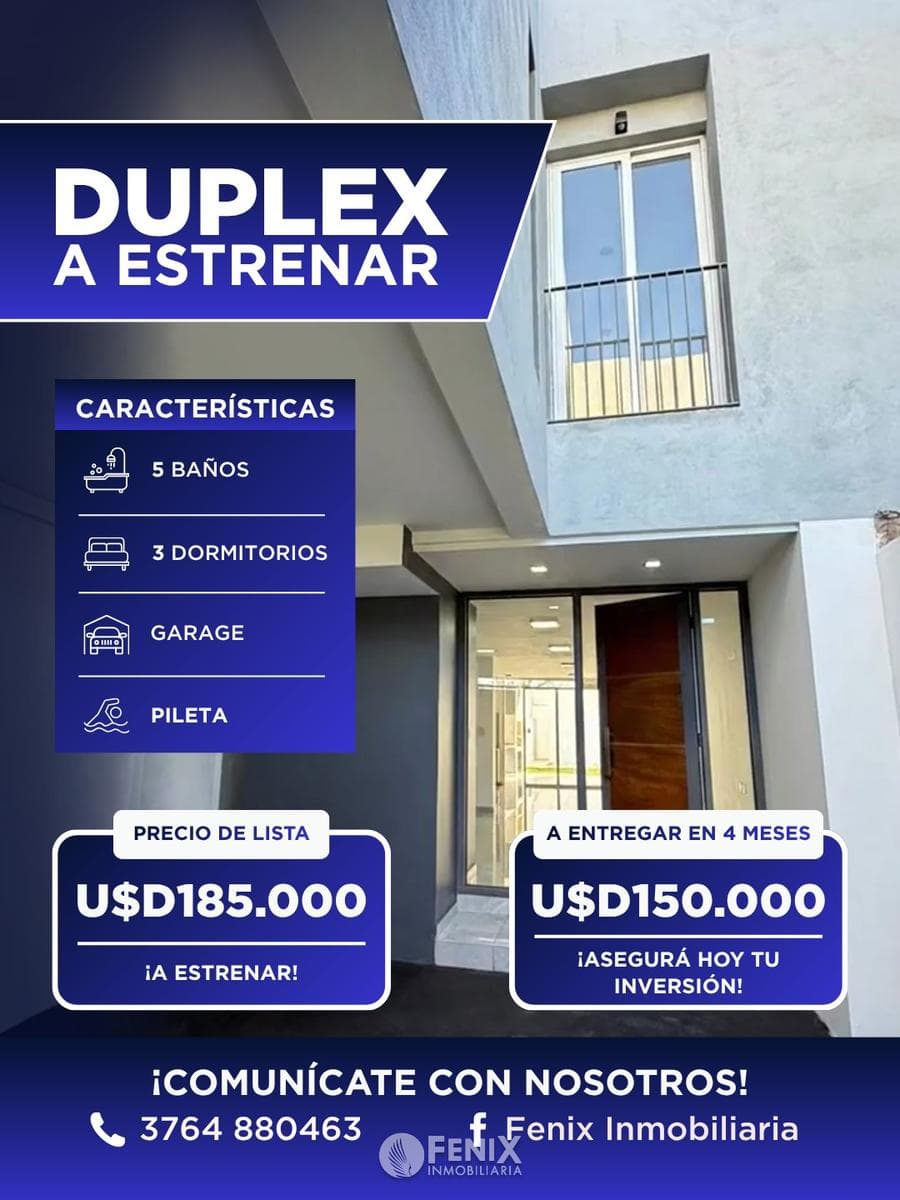 CF1272 - DUPLEX A ESTRENAR - B° YVYRÁ PYTA - 3 DORMITORIOS