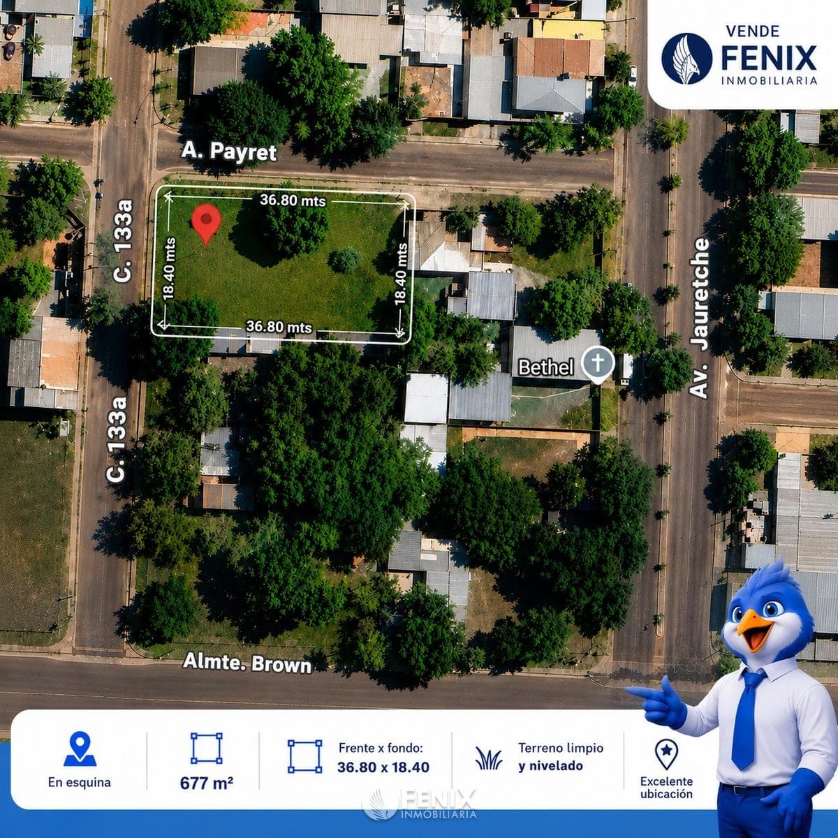 TF890 - TERRENO EN ESQUINA - 677m2 - AV. JAURETCHE Y ALMTE. BROWN