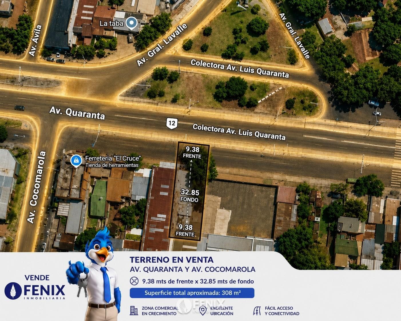 TF895 - TERRENO CON CASA A DEMOLER - SOBRE AV. QUARANTA 2719
